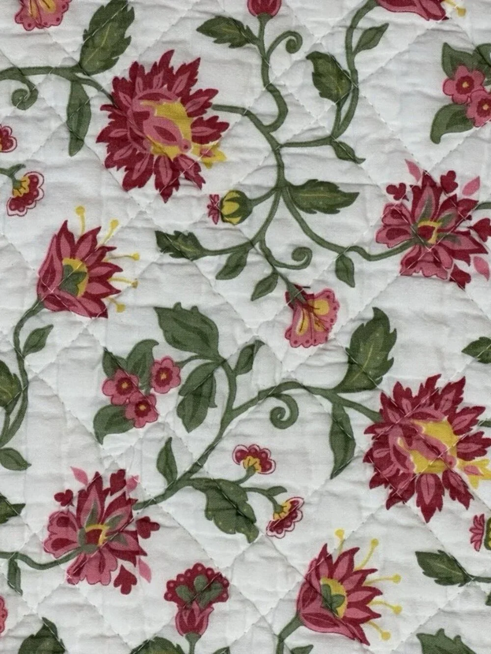 🌸 Vintage Handmade Floral Quilt 60x49 Cottage Garden Reversible Throw Blanket
